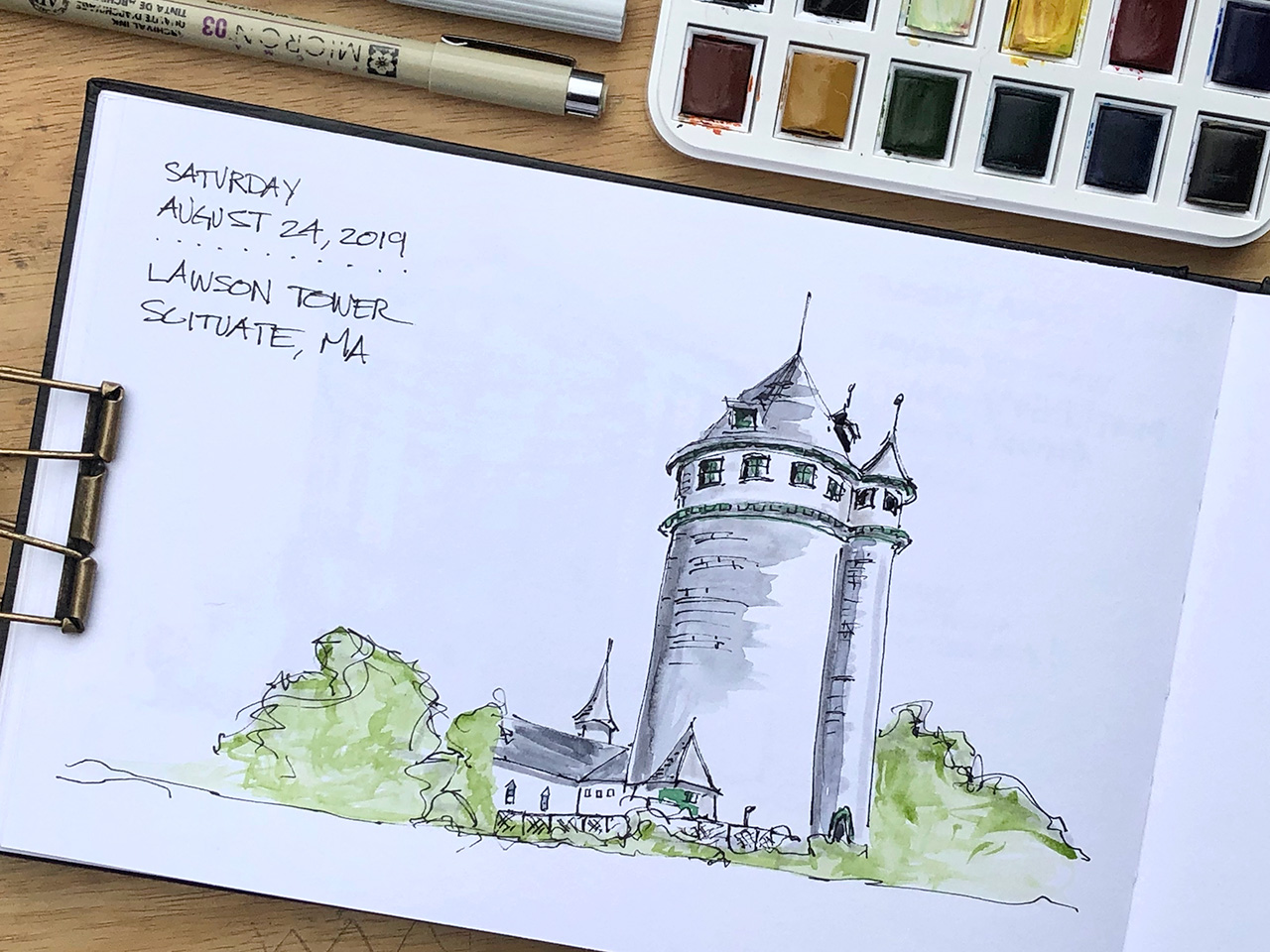 Lessons Learned from 100 Days of Drawing: Sketch of Lawson Tower
